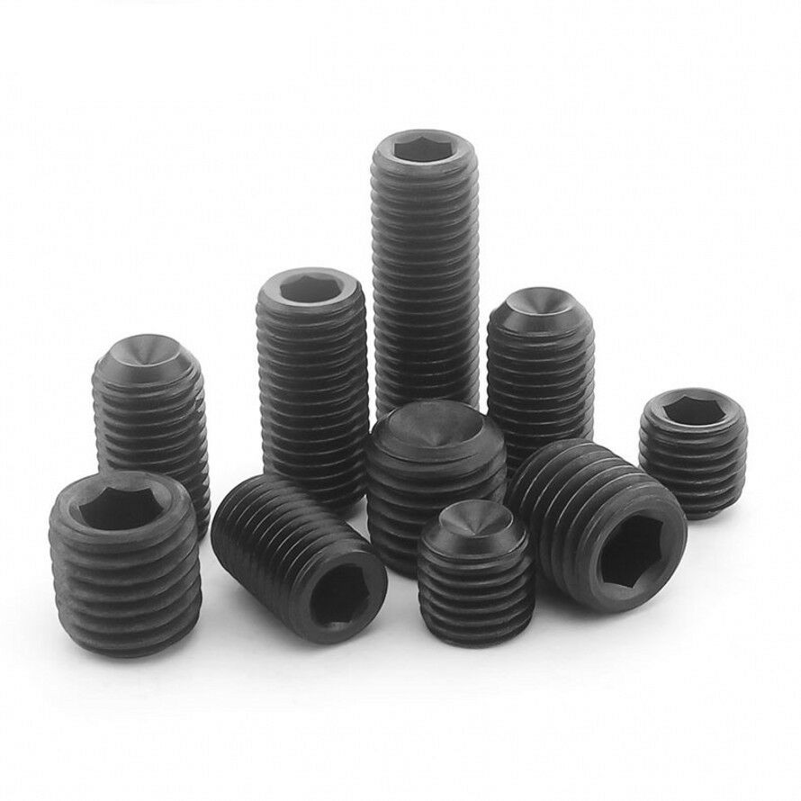 M10*1.0*10mm FINE PITCH GRUB SCREW SOCKET SET SCREWS CUP POINT CLASS 12.9 QTY 5