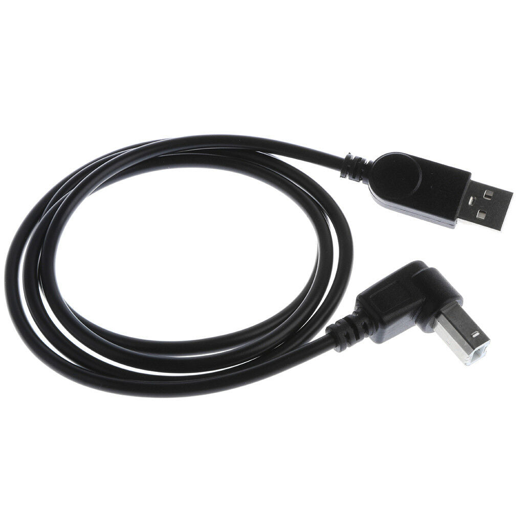 USB2.0 Male to Type B 90° Angle Extension Adapter Cables Bend upwards