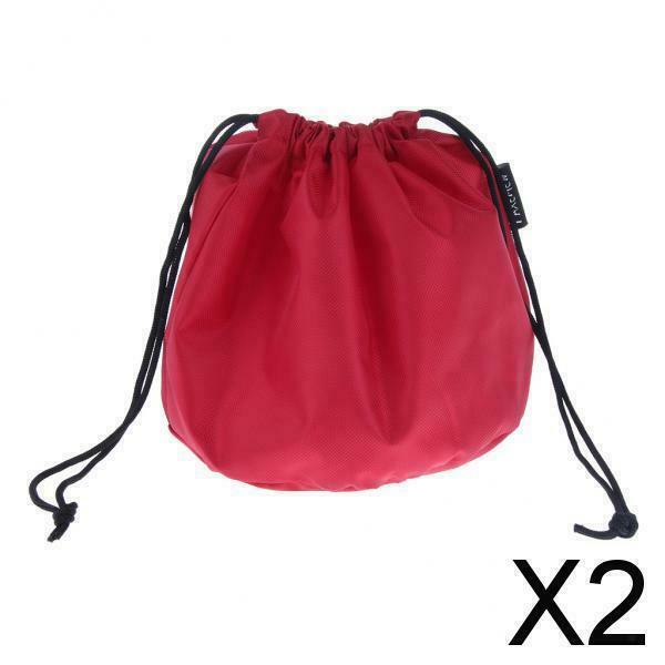 2X Camping Tableware Pot Storage Bag Drawstring Organize Picnic Plates Bowl M