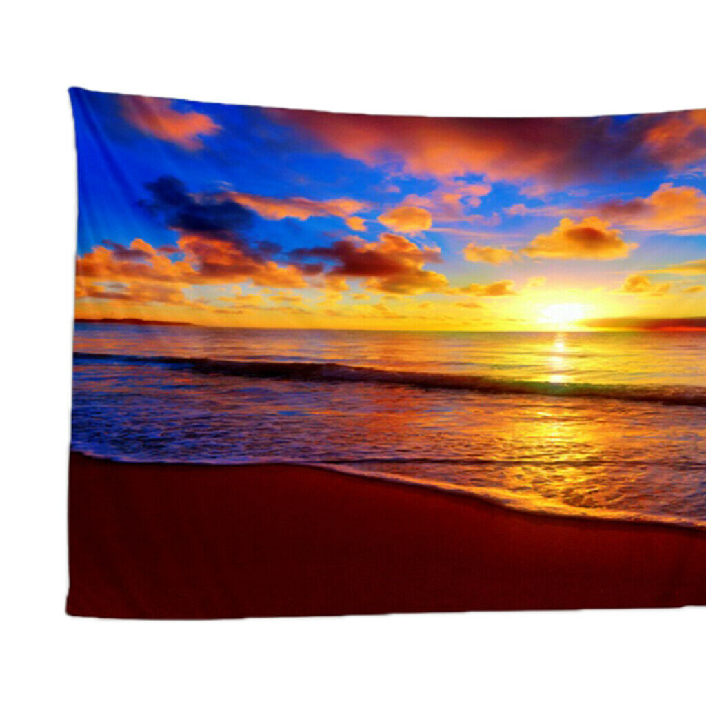 Ocean Sunset Wall Hanging Tapestry for picnic sheet Durable Soft  200x150CM