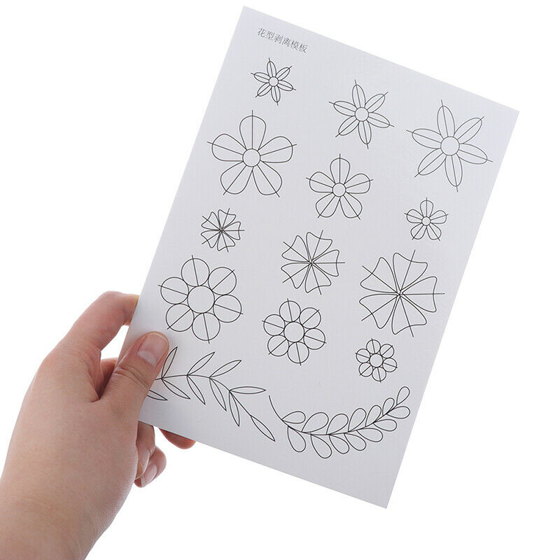 Flower Pattern Quilling Paper Template Mould Tools DIY Scrapbooking Paper.l8