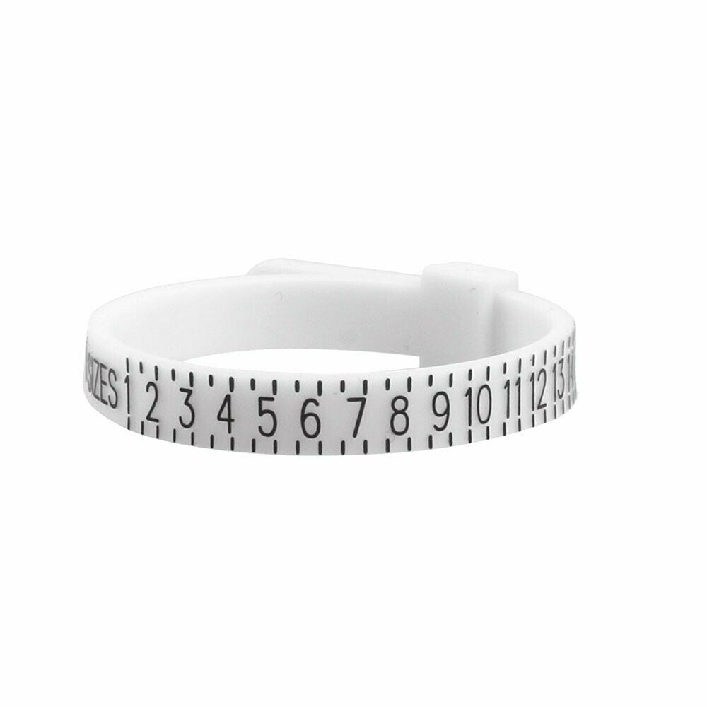 5pcs Ring Sizer Measure Tool Gauge Plastic Finger Sizing Finder Useful 1-17