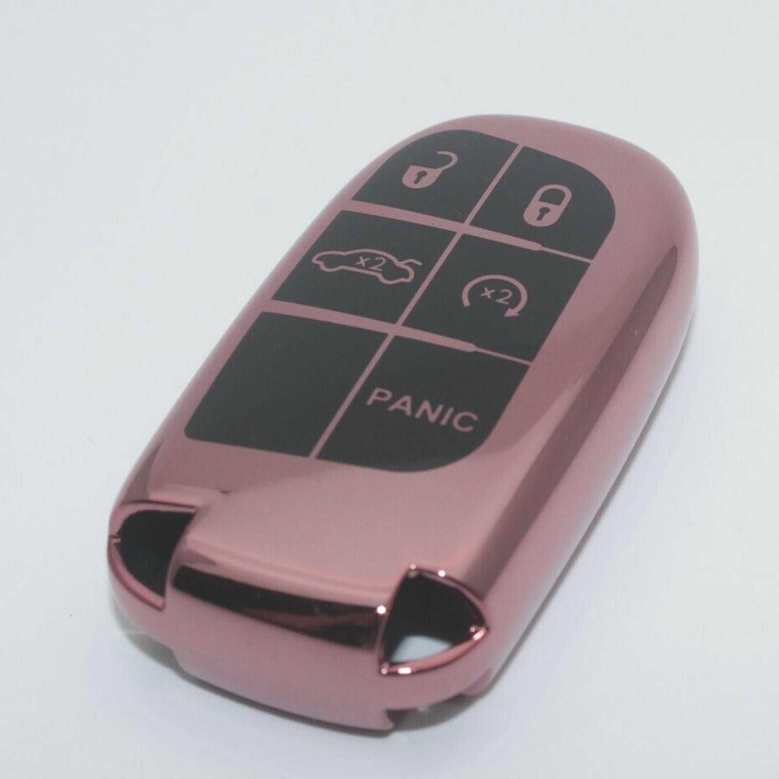 Pink TPU Full Covered Key Fob Cover for Jeep Dodge Charger Grand Cherokee Dart