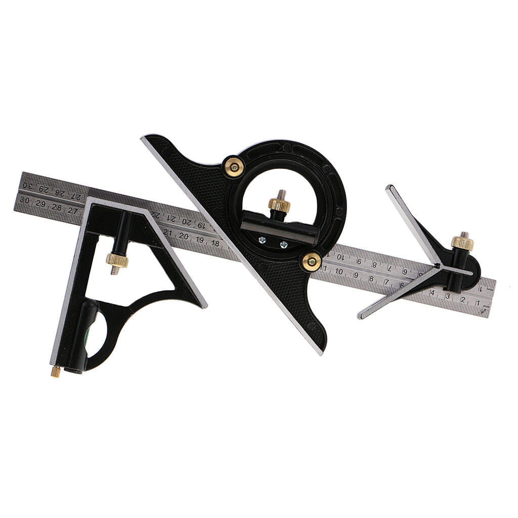 0-180 Degree Universal level protractor Combination Square Set Steel Ruler