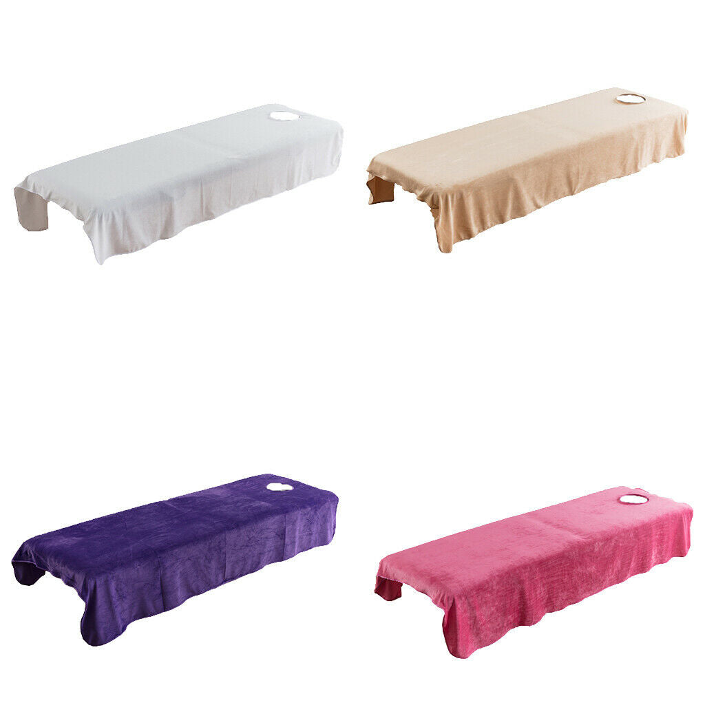 2pcs/set 80x190cm Velvet Massage Table Cover Cloth Beauty Spa Bed Flat Sheet