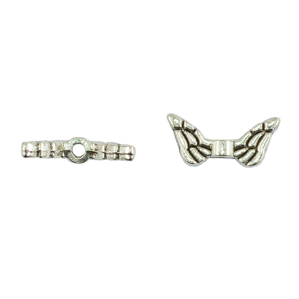 100Pcs Wings Charms Pendants Dangles Beads Necklace Earrings Beading Jewelry