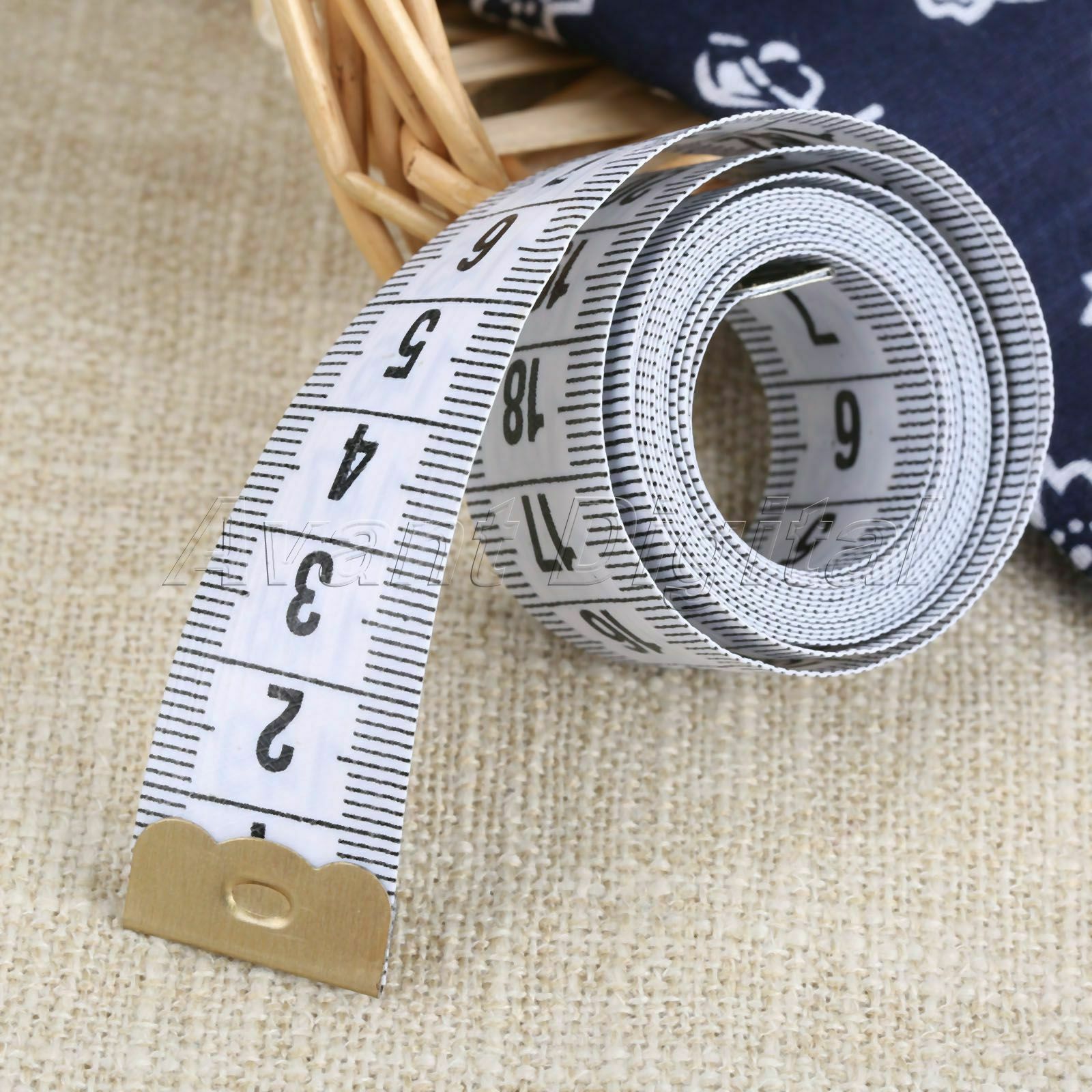 1pc Household Plastic Soft Tape Measure Ruler 59x0.79" Sewing Supplies Portable