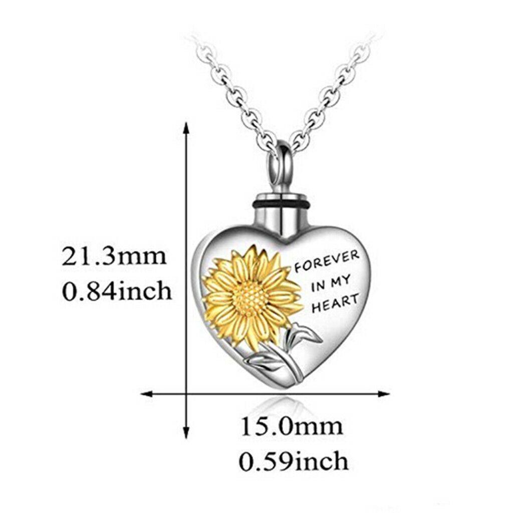 Heart Shaped Pendant Necklace Memorial Ashes Necklace Xmas New Year Gifts