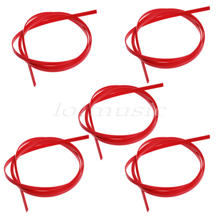 5 Pcs Guitar Bindings Purfling Strips Luthier Supplies 1650 x 6 x 1.5mm Red ABS