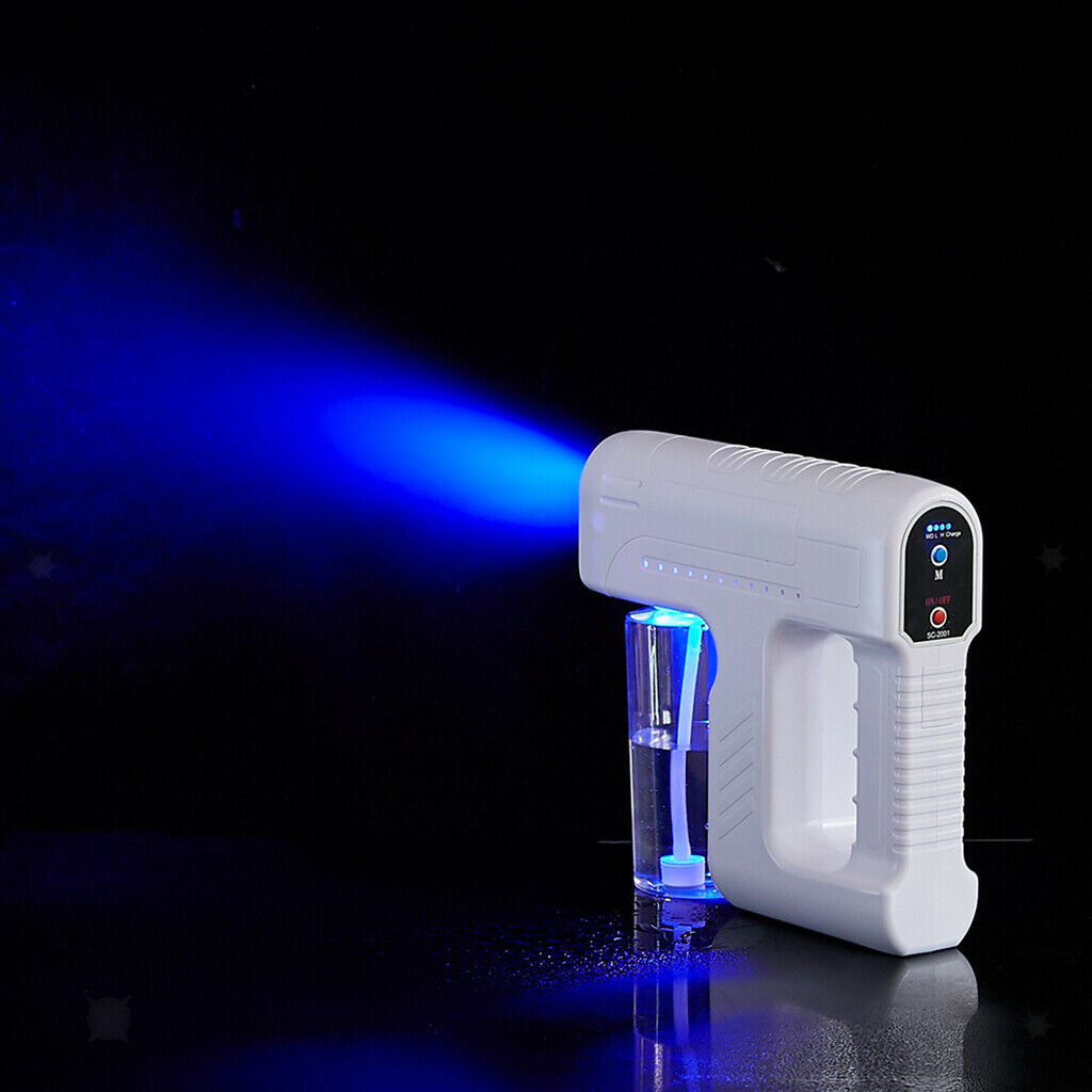 Blue Light Nano Sanitizer Spray Disinfectant Sprayer Gun Fogger Rechargeable