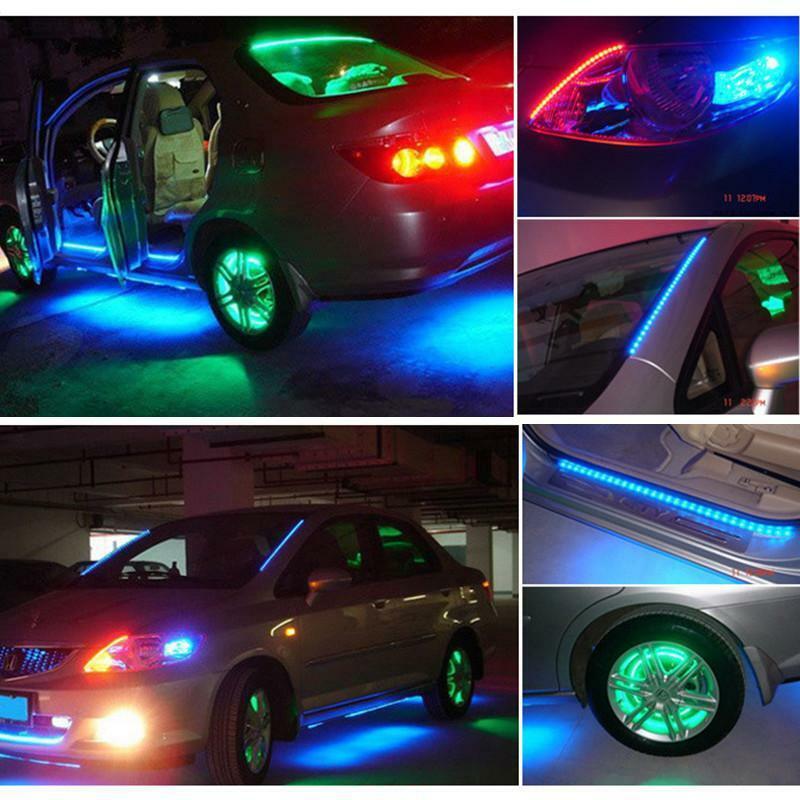 120cm Luminescent Neon LED Lights Glow Wire Auto car Strip Rope waterproof