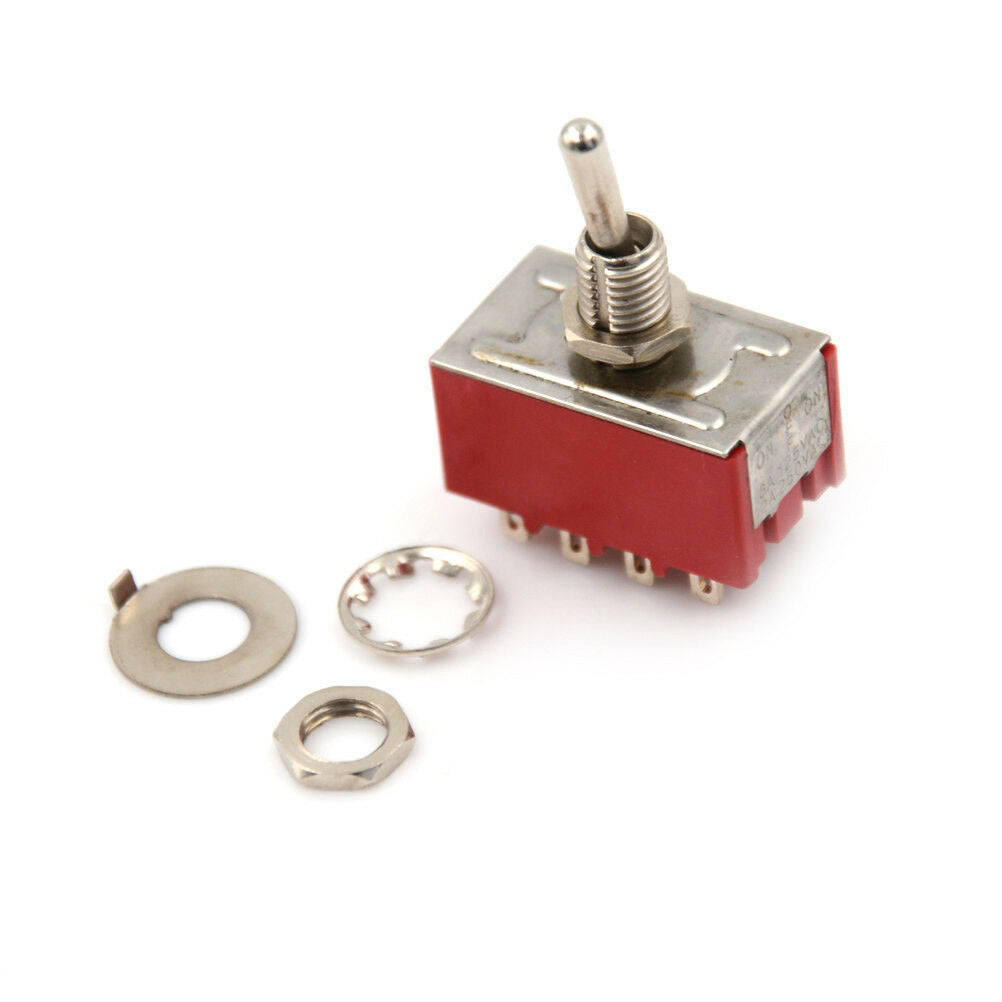 MTS-402 6A/125VAC 2A/250VAC 12 Pin 4PDT ON/ON 2 Position Mini Toggle Switc.l8