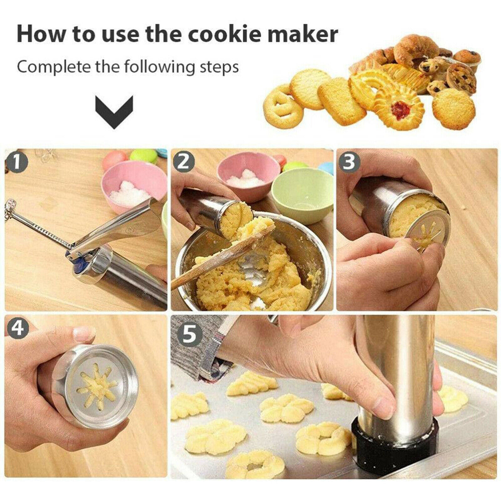 Household Cookie Press for Baking DIY Cake Enjoy DIY Fun Baking Supplies