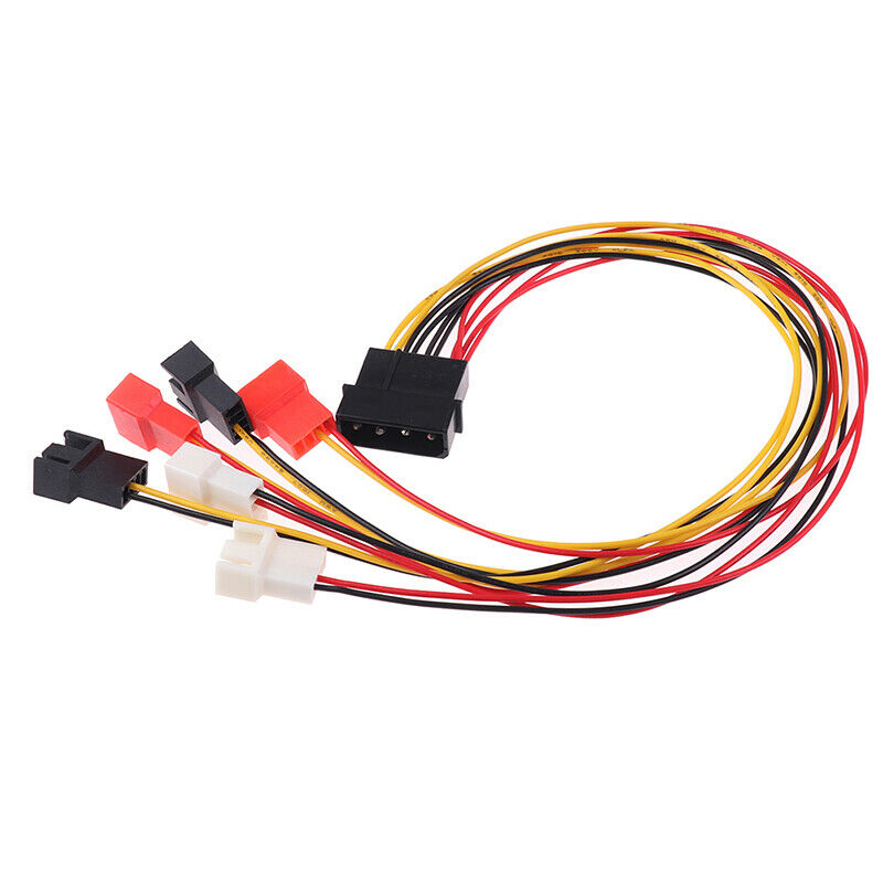 4Pin Molex to 3Pin Fan Power Cable Adapter Connector 12V 7V 5V Cooling Fa.l8