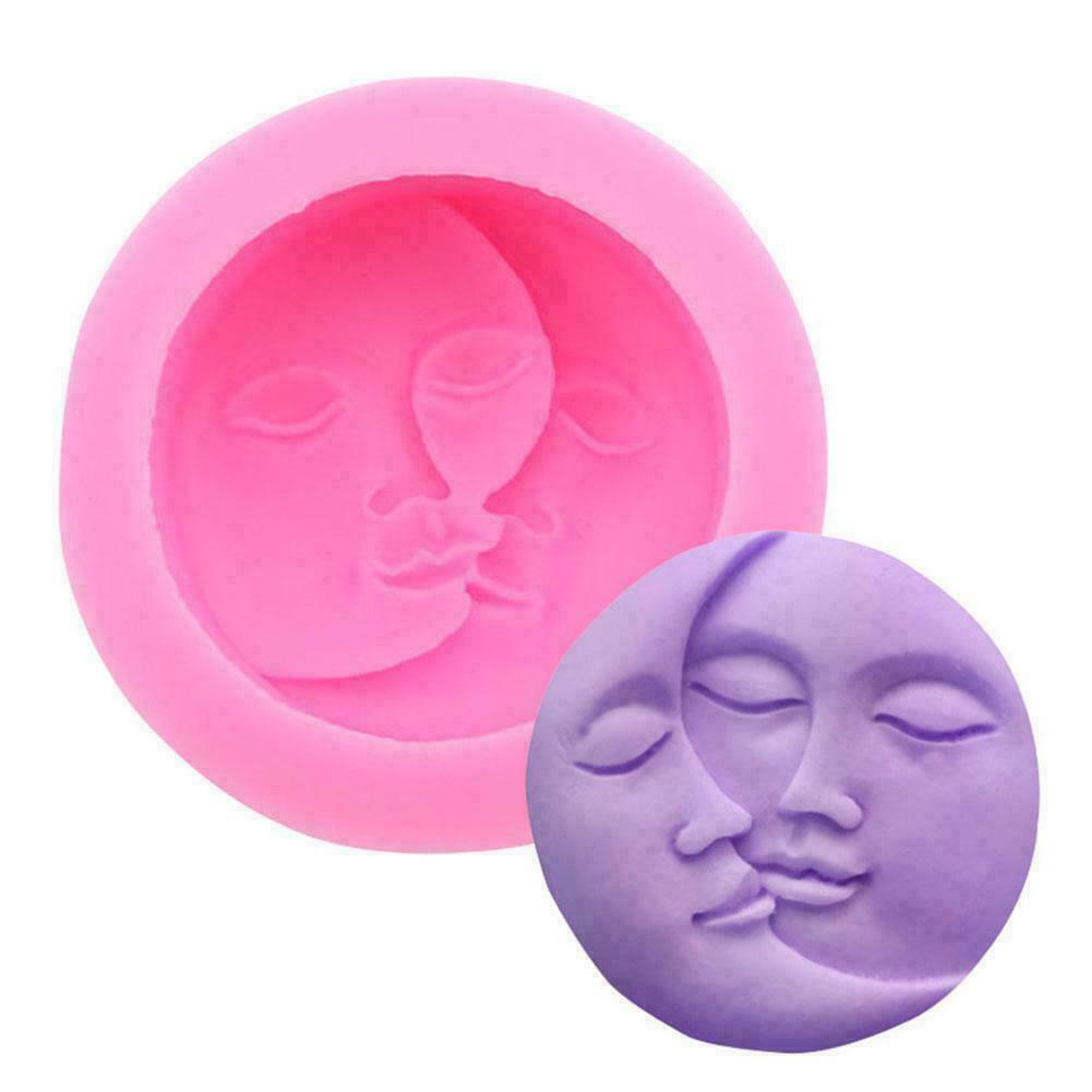 DIY Silicone Sun Moon Face Candle Soap Mold Craft Molds Mould Handmade SALE X1C1