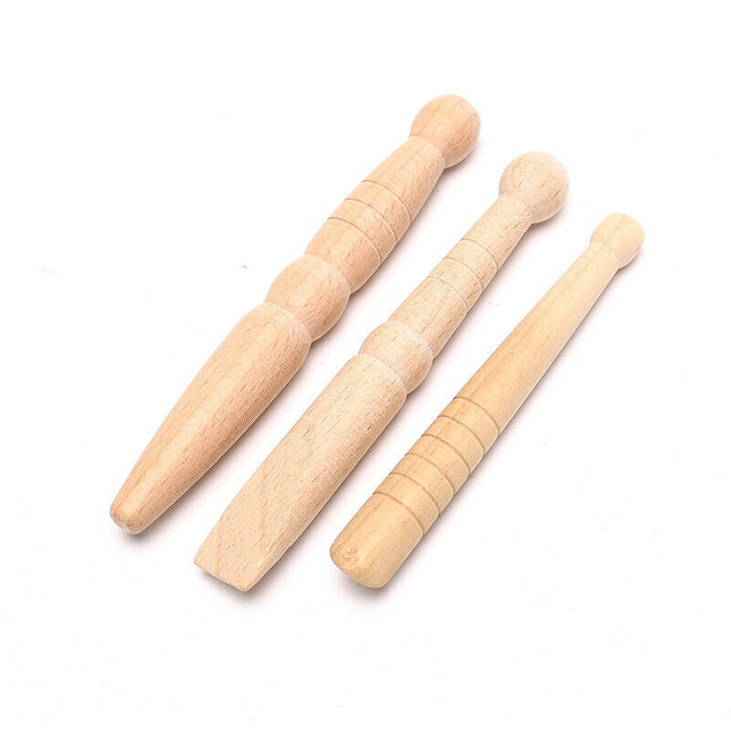 3pcs/lot Wooden Spa Foot Body Massage Stick Relieve Muscle Soreness TooWF