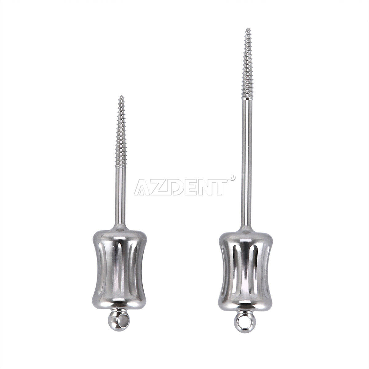 2pcs Dental Extractor Apical Root Fragments Drills Stainless Steel (Short+Long)