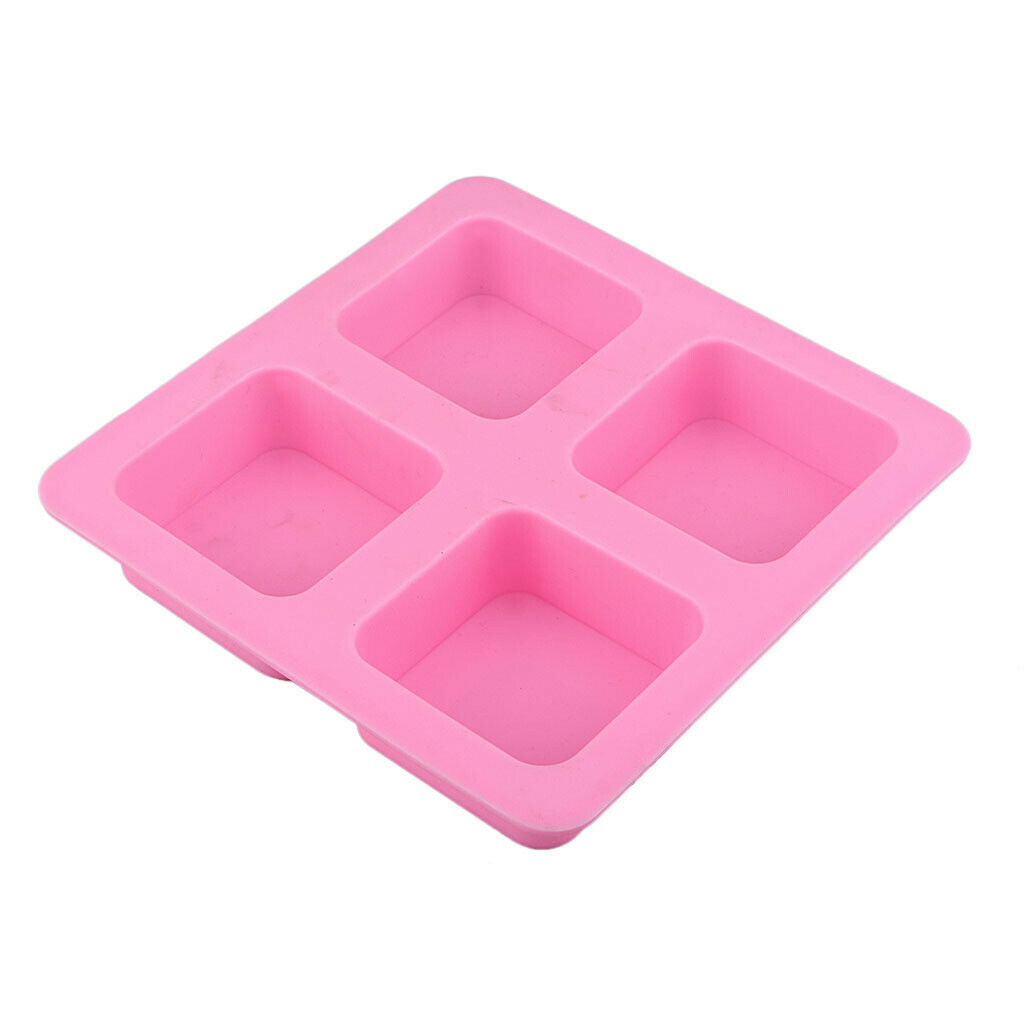 1 sets / 4 pieces square chocolate molds silicone soap mold