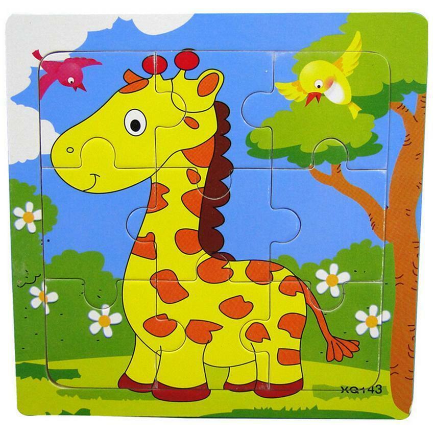 Hot Puzzle Jigsaw Wooden Toys Kids Children Educational Cartoon Animal Puzzles
