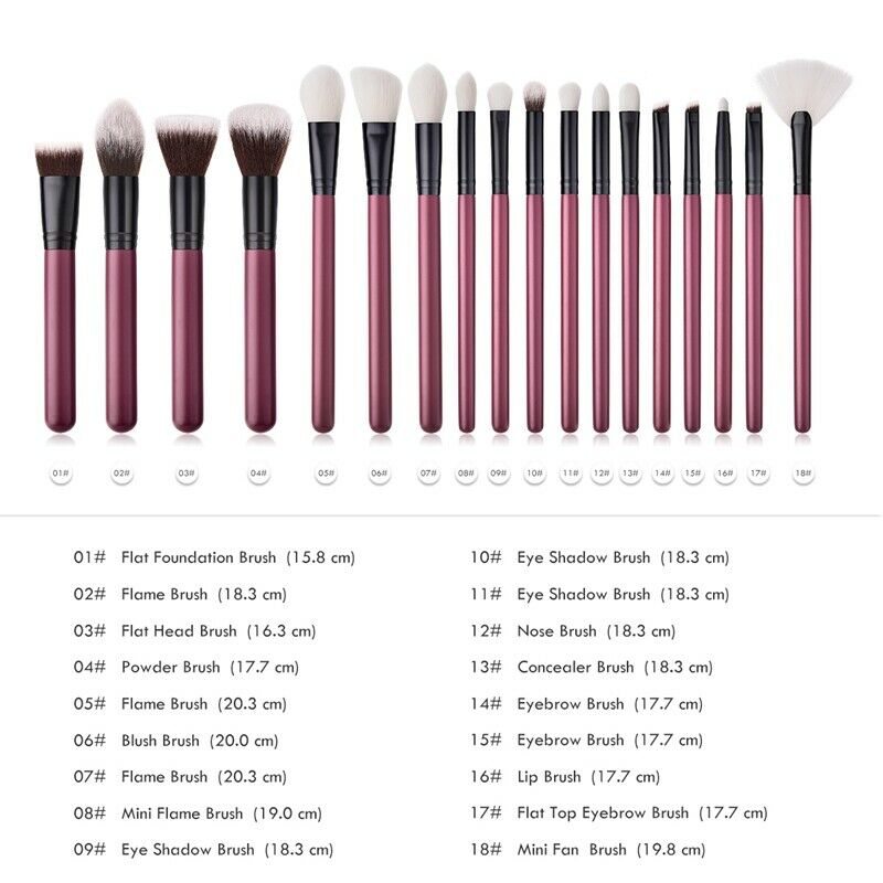 Natural Makeup Brushes Set Eyeshadow Make Up Brush Goat Hair Kit for Makeup I1A5