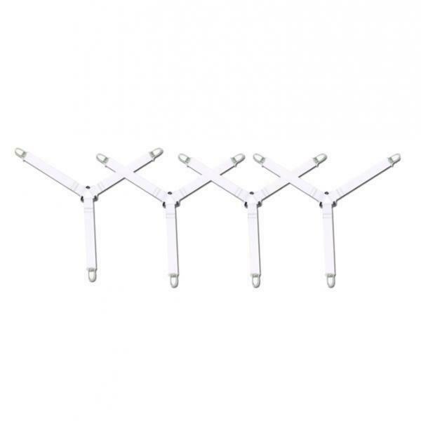 8 Pieces 3-Heads White Bed Sheet Holder Strap Clip Blankets Sheet Gripper Garter