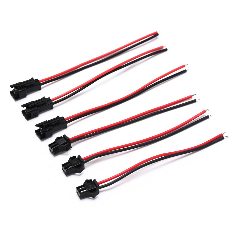 10Pairs 10cm Long JST 2Pins Plug Male/Female Wire Connector Quick Conne.l8