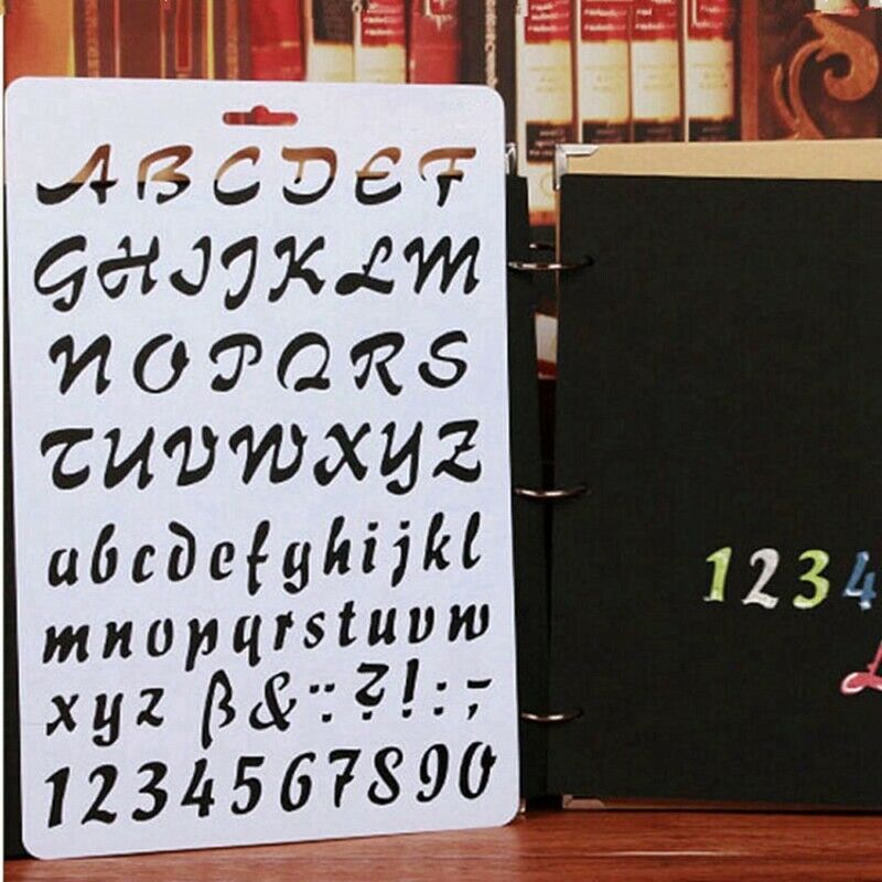 Lette Stencils, Letter and Number Stencil, Painting Paper Craft Alphabet and NC1