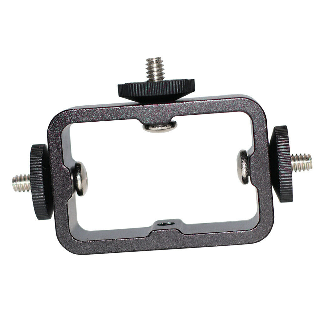Three-Position Bracket Mobile Phone Holder Camera Clamps Easy to Use Black