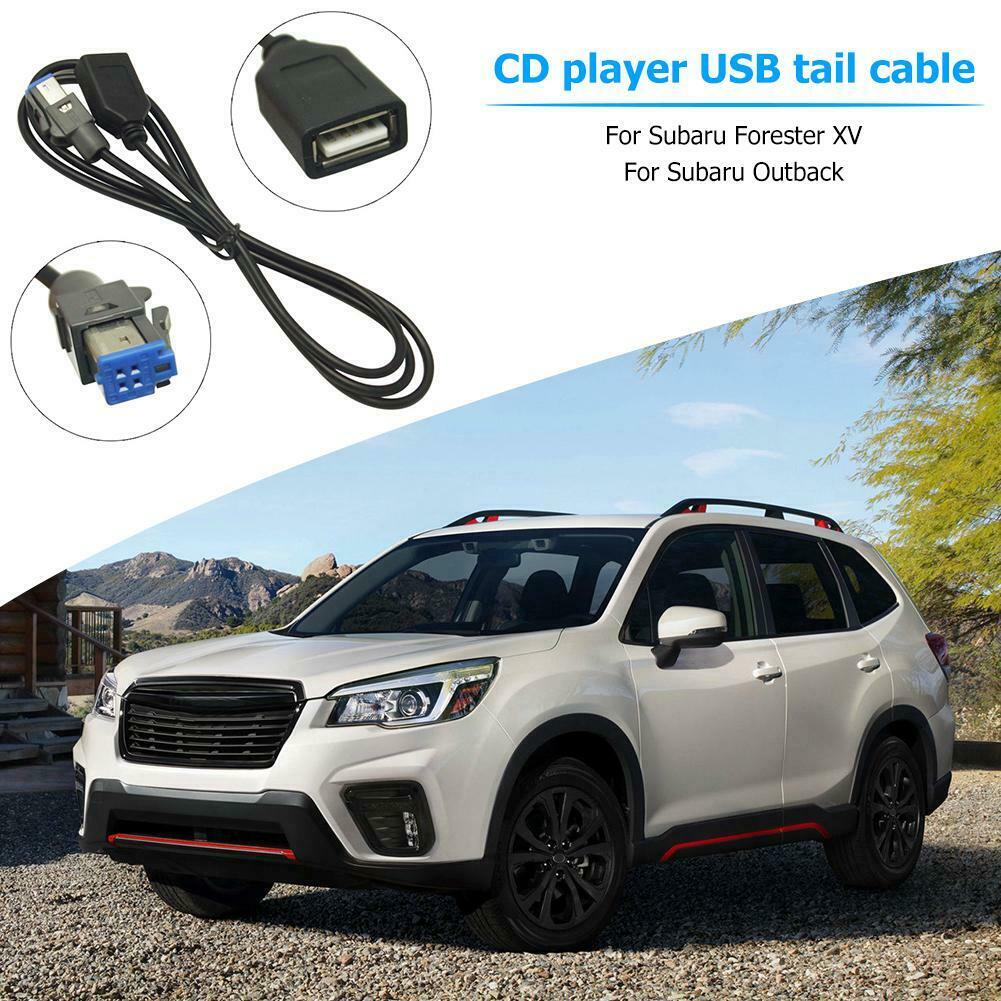 USB Female to AUX-In 4Pin Car Audio Adapter Cable for Subaru Forester XV @