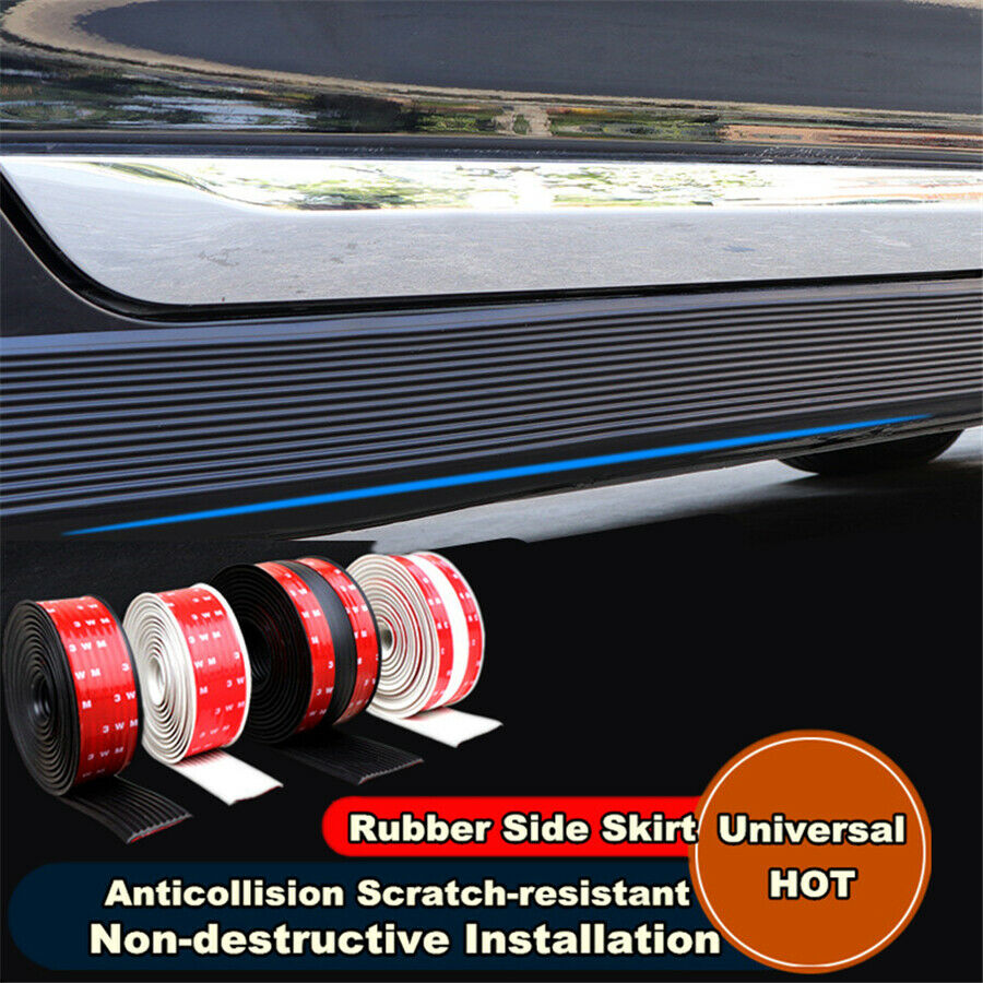 2M Rubber CarSide Skirt Anti-collision Scratch-resistant Protective Strip Rocker