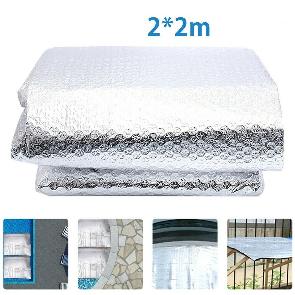 2M Large Swimming Pool Solar Cover Rectangular For Garden Outdoor Paddling Pool