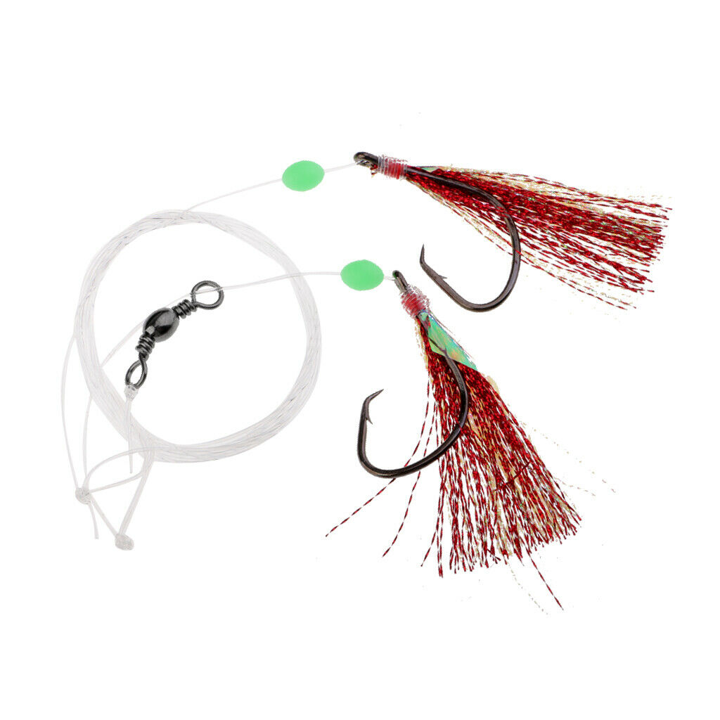 Fishing Barbed Hooks Fishing Lures Baits Jig Lure with Sea Fishing Hooks 4-0