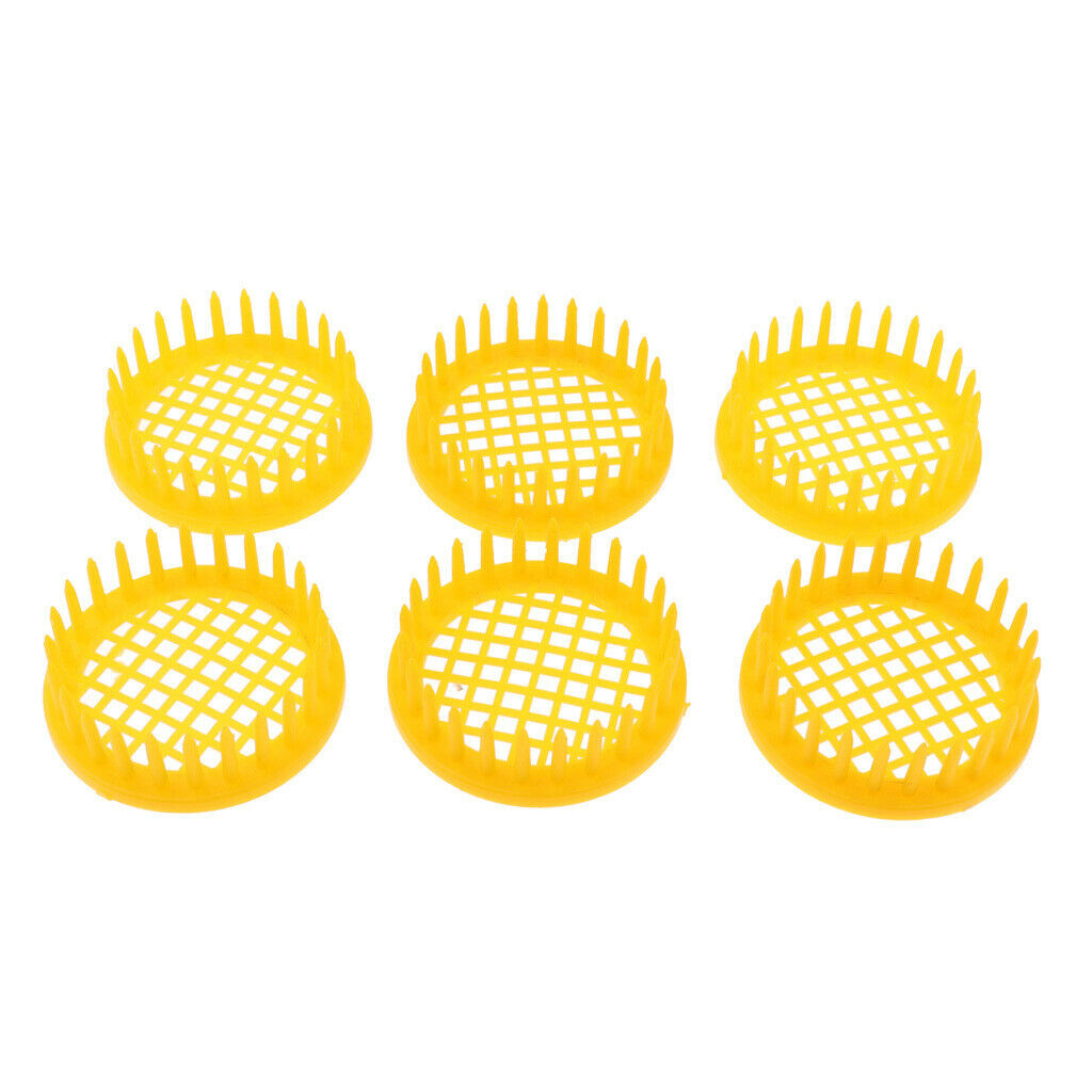 6Pcs Yellow Queen Bee Cages Isolator Rearing Catcher Trapper Beekeeping Tool