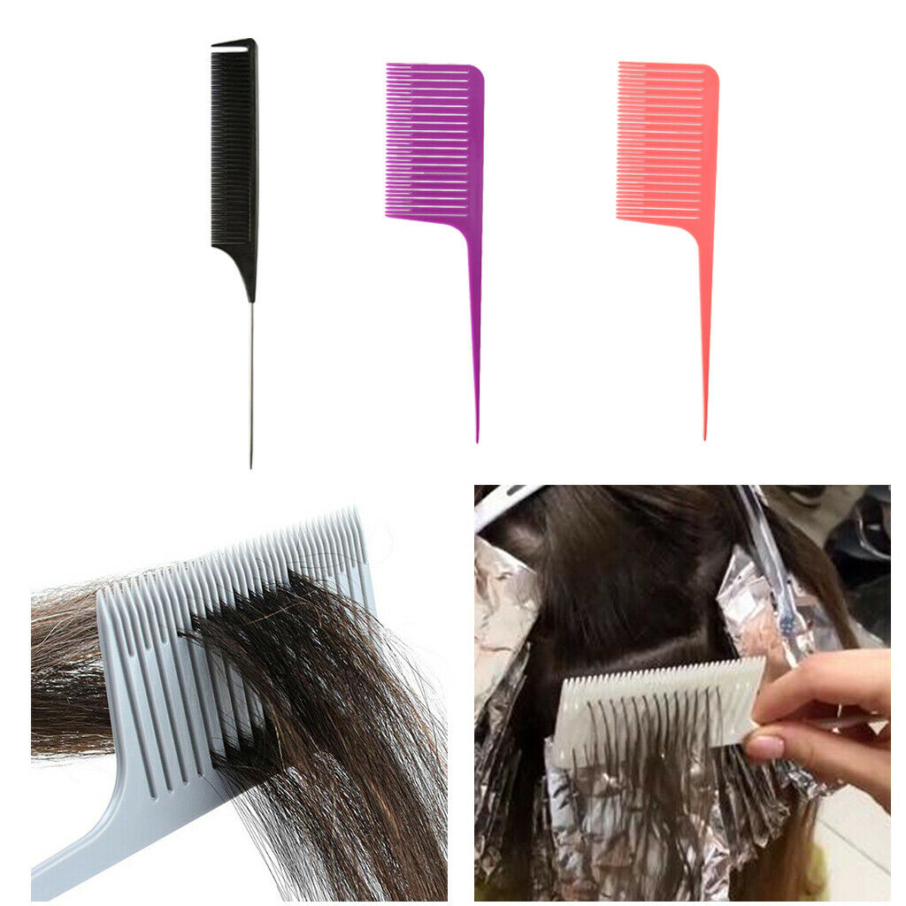 3-piece Plastic Weaving Highlighting Foiling Hair Comb Styling Combs Brush