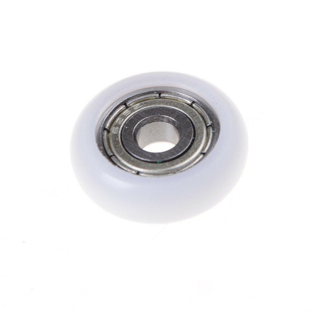 1 Nylon Plastic Carbon Steel Pulley Wheels Roller Groove Ball Bearing Whit.l8