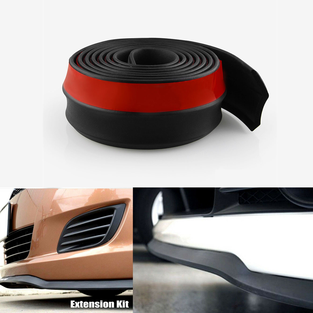 2.5m Car Bumper Lip Strip Car Front Bumper Rubber Protectors Exterior Mouldings