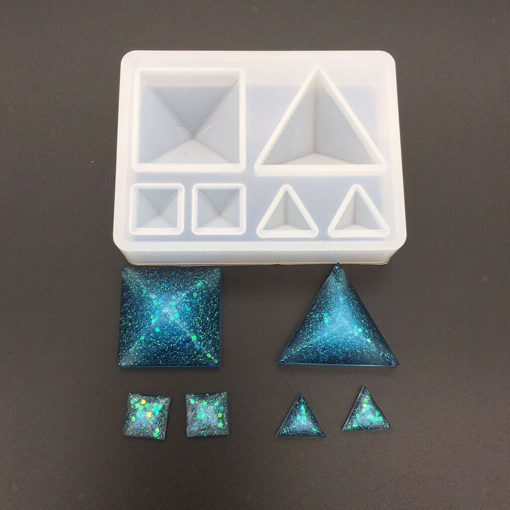 Silicone Pyramid Jewelry Making Mould Mold for DIY Pendant Charms Earrings