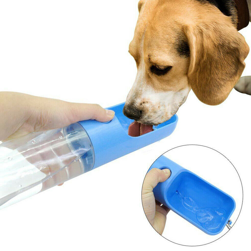 Portable Pet Drinking Cup Dog Cat Pet Water Feeder For Pet Dog Travel  Blue