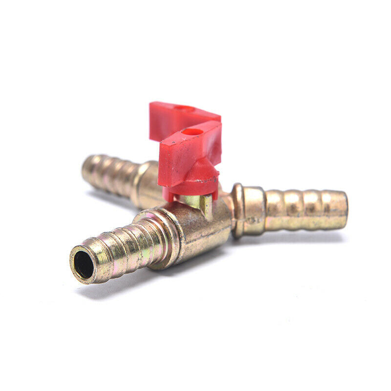 Clamp Fitting Fuel Water Oil Gas 3/8" 10mm Brass Y 3-Way Shut Off Ball Valve