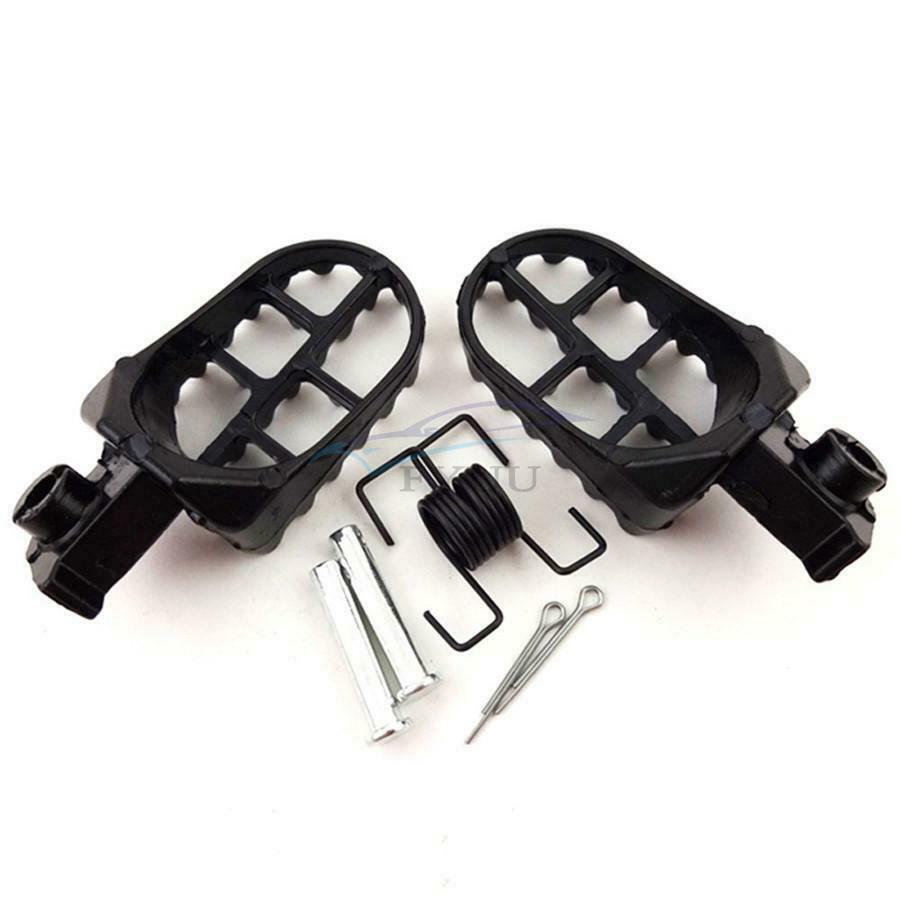 1 Pair Aluminum Motorcycle Wide Foot Pegs Footrest Dirt Bike Foot Pedal 8mm Bolt