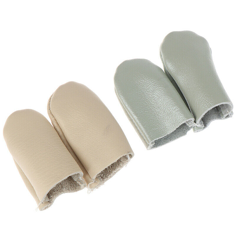 1Pair Leather Needle Felting Finger Protector Thimble Hand Craft Embroidery T_DD