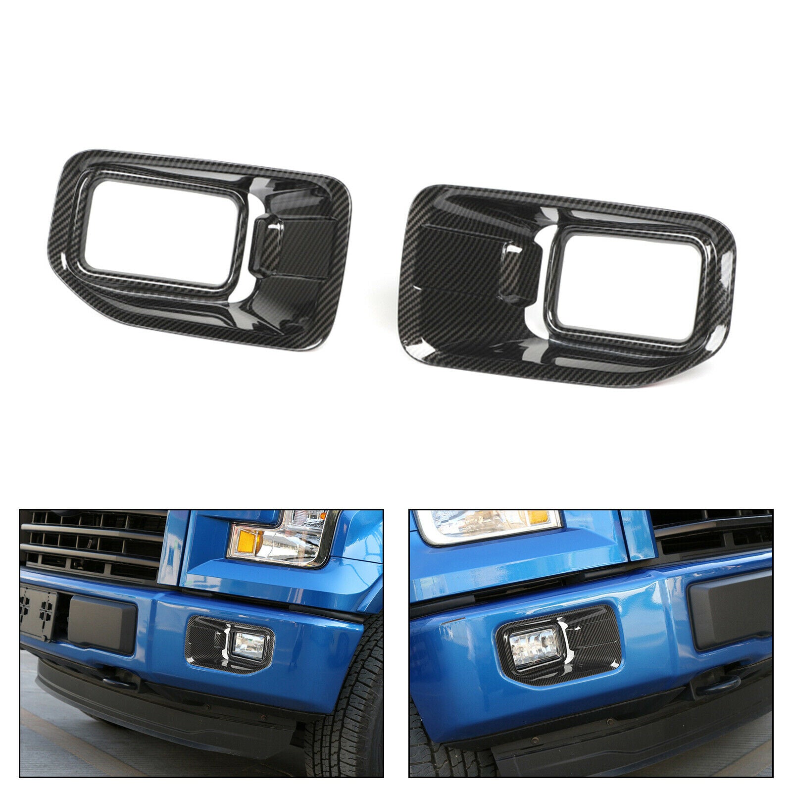 ABS Front Fog Light Lamp Frame Cover Trim Fits For Ford F150 F-150 2015-2017 CN