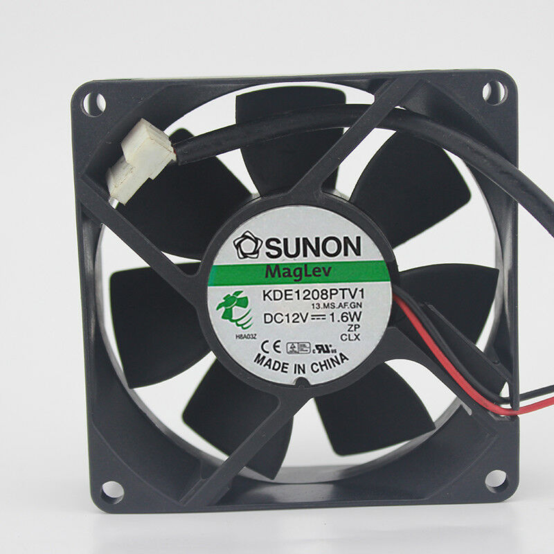 For SUNON KDE1208PTV1 DC12V 1.6W 80*80*25mm 2pin maglev power supply fan
