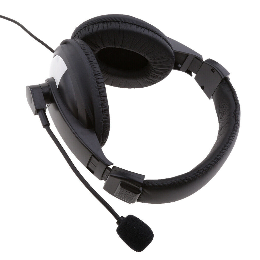 Noise- cancelling Racing Aviation Headset For 2 Pin Kenwood Baofeng Wouxun