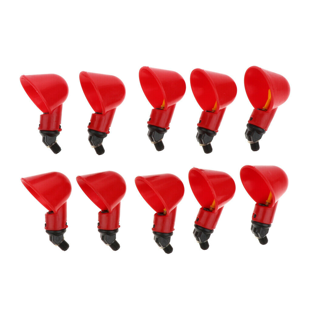 10 Pieces Chicken Poultry Bird Water Drinking Cup Bowl, Automatic Drinker
