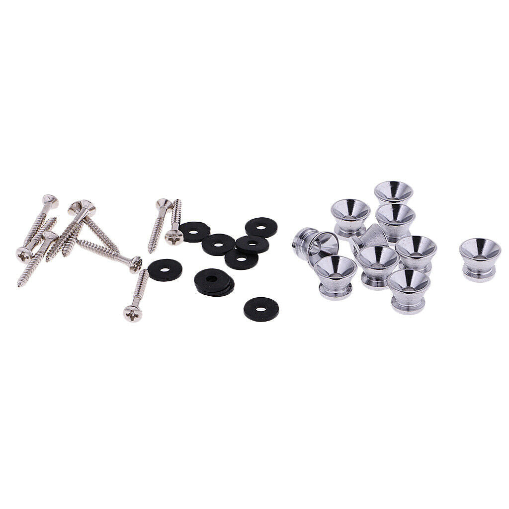 Lovoski 30x Guitar Strap Lock Pin Peg For Ukulele Electric Bass Parts Accs.