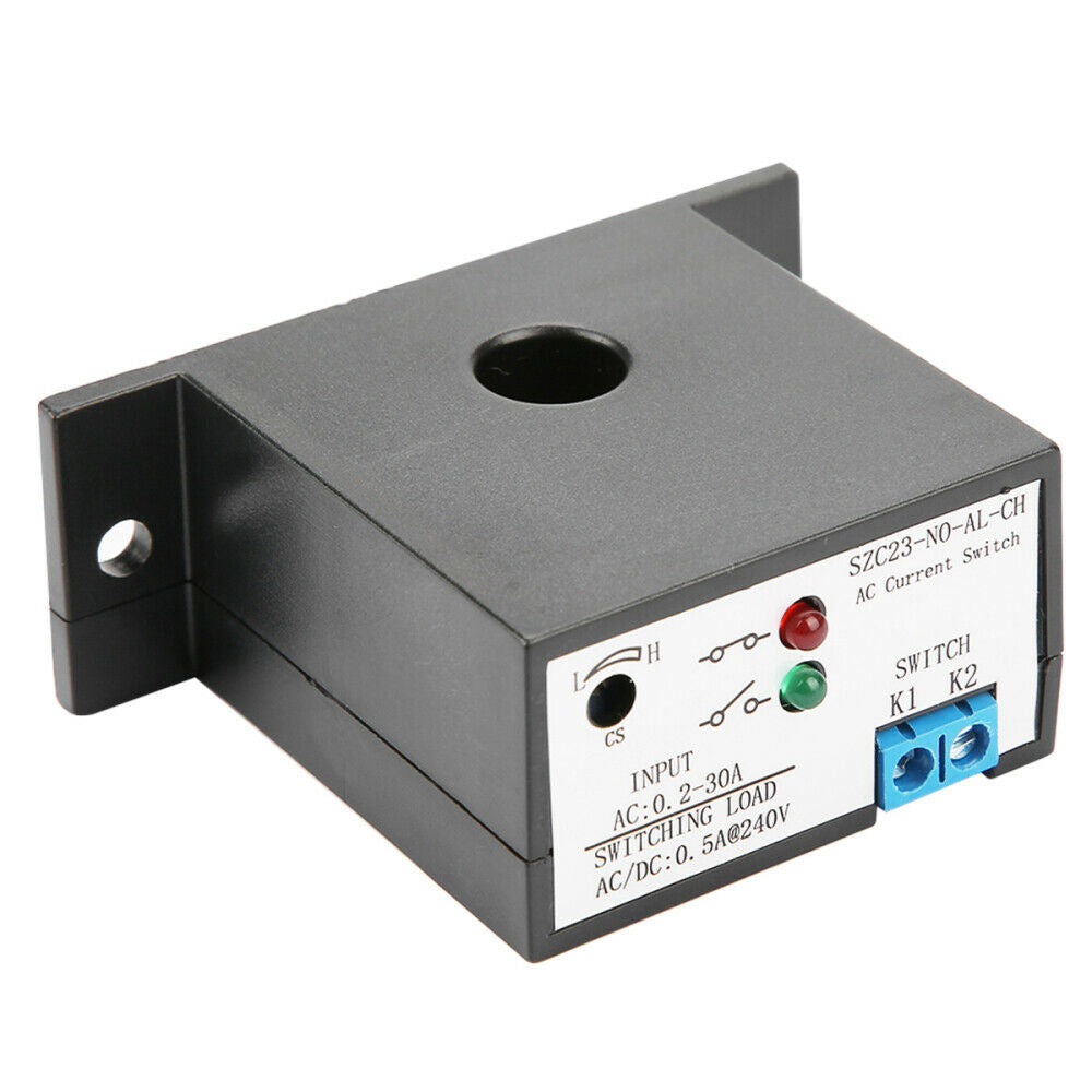 Adjustable Normally Open Current Sensing Switch AC 0.2-30A SZC23-NO-AL-CH IP30