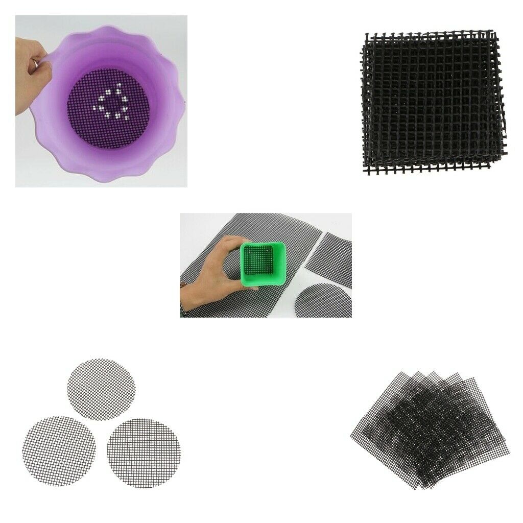 5pcs Flowerpot Bottom Drainage Net Plant Care Tools Roots Protection 15x15cm