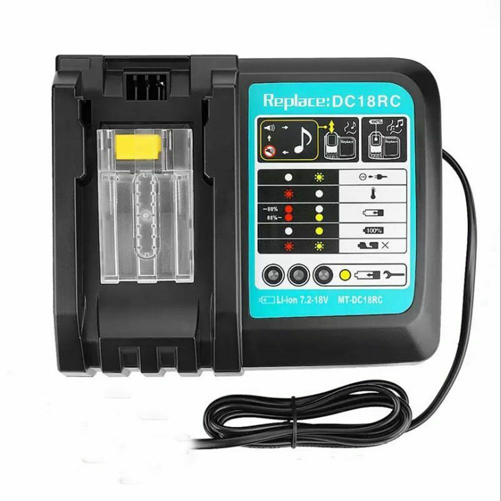 UK Plug BL1830 3A BL1840 Rapid Battery Charger for Makita DC18RC 7.2V-18V