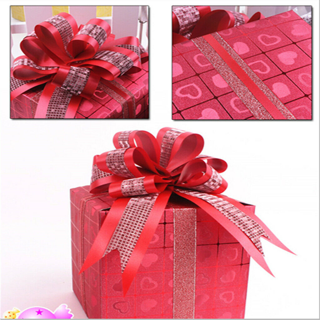 Christmas Paper Gift Box Ornament Xmas Tree Hanging Decoration Red 22cm